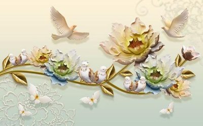 File tranh File hoa trang sức 3d TS4114 (gốc) in film