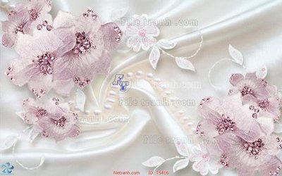 File gốc File hoa trang sức TS416 (in lụa) tranh mã đáo