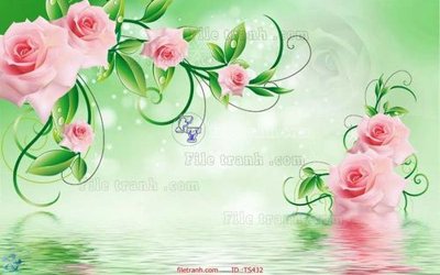 File in trần File hoa trang sức TS432 (bản gốc) phong cảnh