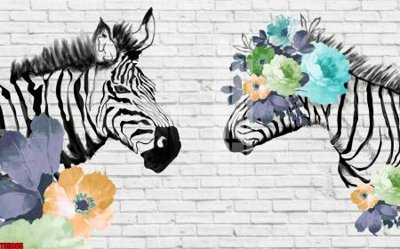 File in lụa File tranh hoa trang sức in tường 3d TS5005 (chất lượng cao) File tranh hoa trang sức in tường 3d TS5005