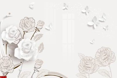 File ảnh File tranh hoa trang sức in tường 3d TS5032 (gốc) in PP, decal