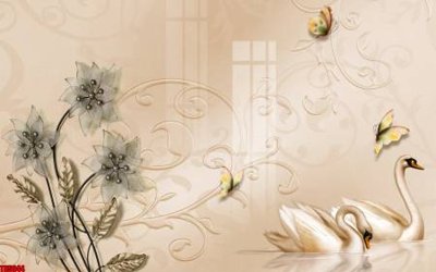 File gốc File tranh hoa trang sức in tường 3d TS5044 (in tráng gương) ốp tường