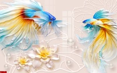 File gốc File tranh hoa trang sức in tường 3d TS5046 cho in ấn và thiết kế