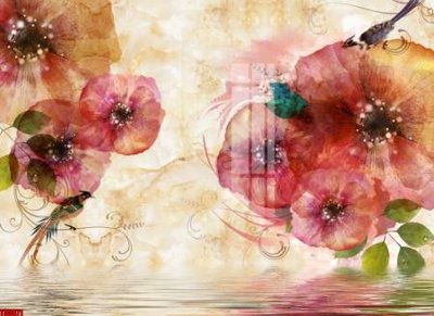 Download file ảnh gốc File tranh hoa trang sức in tường 3d TS5071 để in ấn