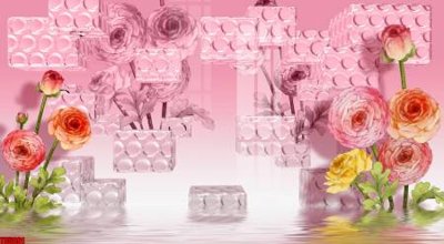 File ảnh File tranh hoa trang sức in tường 3d TS5091 (gốc) in poster