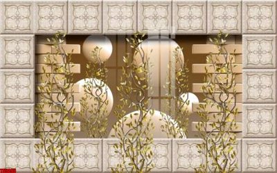 File tranh in trần 3D File tranh hoa trang sức in tường 3d TS5095 (ảnh gốc)