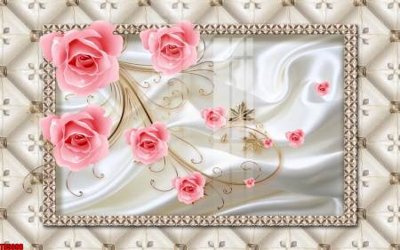 File gốc File tranh hoa trang sức in tường 3d TS5096 (trang trí) phòng ngủ