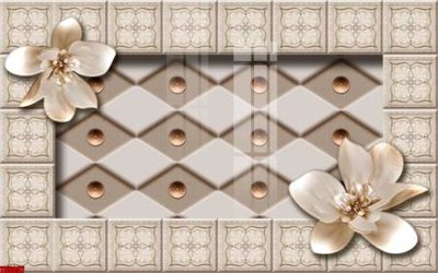 Ảnh gốc File tranh hoa trang sức in tường 3d TS5097 (độ nét cao) in mica