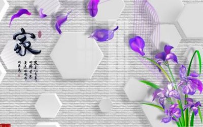 Ảnh gốc File tranh hoa trang sức in tường 3d TS5101 (độ nét cao) in mica