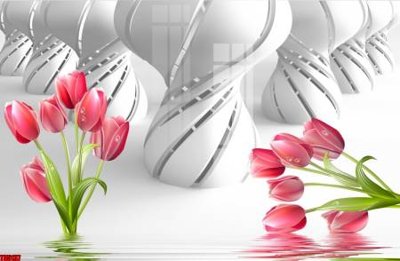 Tải file File tranh hoa trang sức in tường 3d TS5137 (PSD) cho in ấn quảng cáo