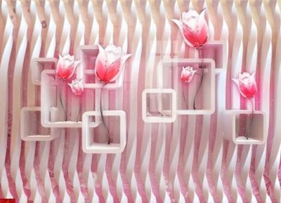 File gốc File tranh hoa trang sức in tường 3d TS5159 (chuẩn màu) cho in offset