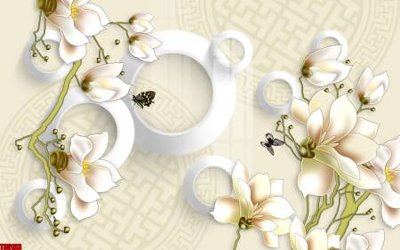 Tải xuống file tranh gốc File tranh hoa trang sức in tường 3d TS5163 (PSD/TIFF)