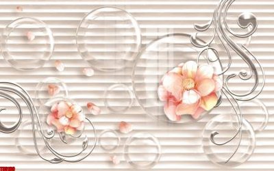 Download file gốc File tranh hoa trang sức in tường 3d TS5169 (in lụa) hoa lá