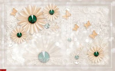 File ảnh File tranh hoa trang sức in tường 3d TS5207 (gốc) in standee