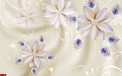 Tải file File tranh hoa trang sức in tường 3d TS5211 (gốc) in tranh tráng gương