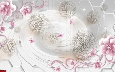 File in mica File tranh hoa trang sức in tường 3d TS5242 (bản gốc) siêu trong