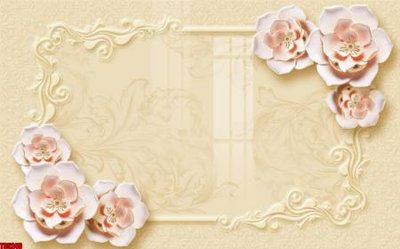 File tranh trang trí File tranh hoa trang sức in tường 3d TS5249 (tải file gốc)