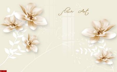 Download file gốc File tranh hoa trang sức in tường 3d TS5269 (in lụa) nghệ thuật