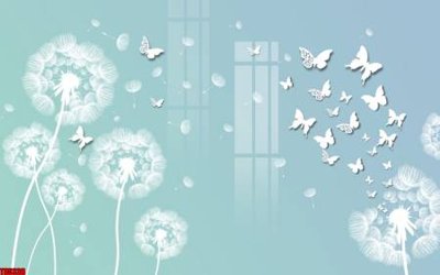 File tranh File tranh hoa trang sức in tường 3d TS5338 (gốc) chủ đề động vật