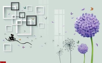 File ảnh File tranh hoa trang sức in tường 3d TS5339 (gốc) dùng in Pano