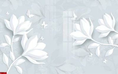 File gốc in mica File tranh hoa trang sức in tường 3d TS5344 chất lượng