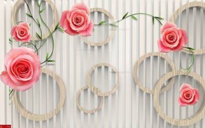 Tải file File tranh hoa trang sức in tường 3d TS5372 (ảnh gốc) in gạch men