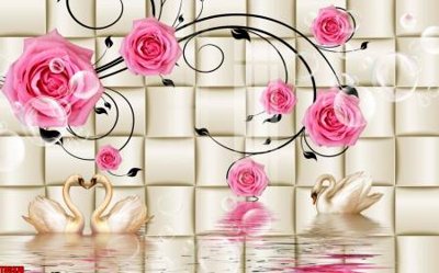 File in trần File tranh hoa trang sức in tường 3d TS5376 (bản gốc) bầu trời