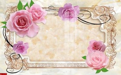 File tranh gốc in trần nhà File tranh hoa trang sức in tường 3d TS5384 3D