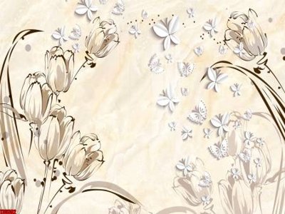 File gốc File tranh hoa trang sức in tường 3d TS5392 (in mica) làm bảng hiệu