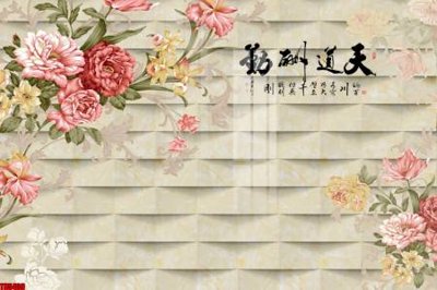 File tranh File tranh hoa trang sức in tường 3d TS5409 (file gốc) chuẩn màu in