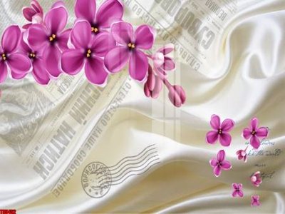 File gốc File tranh hoa trang sức in tường 3d TS5452 (in mica) trang trí