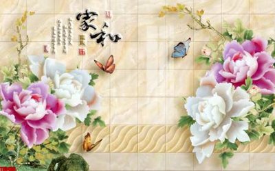 Download file gốc File tranh hoa trang sức in tường 3d TS5463 (in lụa) nghệ thuật