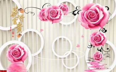 File in trần File tranh hoa trang sức in tường 3d TS5466 (bản gốc) hoa văn