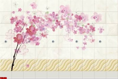 File gốc File tranh hoa trang sức in tường 3d TS5468 (in lụa) chi tiết cao