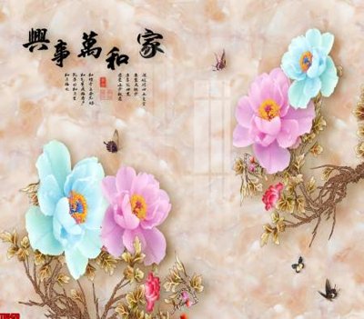 File tranh File tranh hoa trang sức in tường 3d TS5479 (bản gốc) in canvas