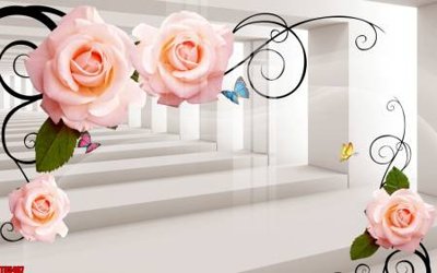 File gốc File tranh hoa trang sức in tường 3d TS5487 (in mica) cắt laser