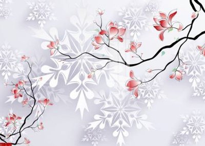 File gốc File tranh hoa trang sức in tường 3d TS5494 (in tráng gương) ốp tường