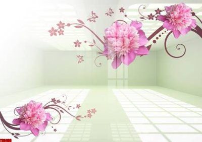 Download file File tranh hoa trang sức in tường 3d TS5498 (chất lượng in ấn)