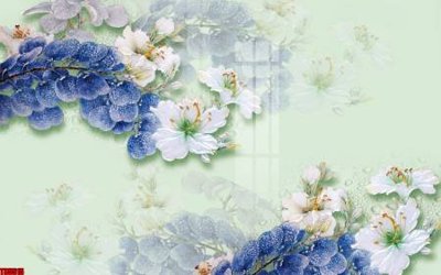 File gốc File tranh hoa trang sức in tường 3d TS5515 (in mica) cắt laser