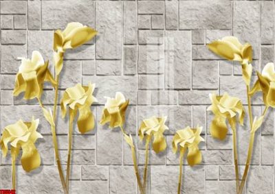 Download file tranh File tranh hoa trang sức in tường 3d TS5542 (file gốc PSD)