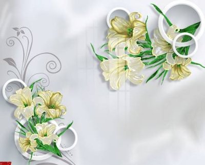 File tranh File tranh hoa trang sức in tường 3d TS5547 (gốc) chủ đề tĩnh vật