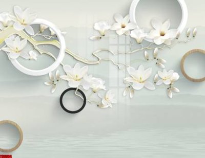 File gốc File tranh hoa trang sức in tường 3d TS5594 (ảnh chi tiết) để in trần