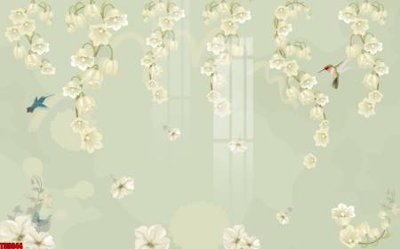 Hình ảnh file gốc in trần nhà File tranh hoa trang sức in tường 3d TS5644