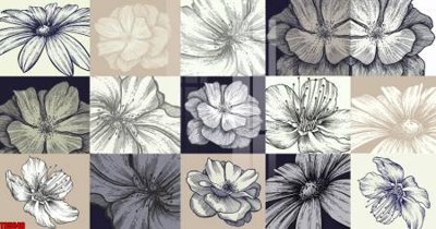 File gốc File tranh hoa trang sức in tường 3d TS5646 (in tráng gương) hiện đại