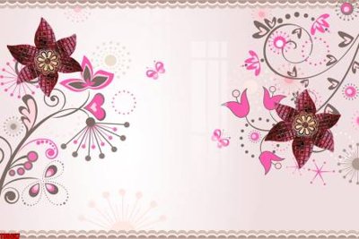 Download file gốc File tranh hoa trang sức in tường 3d TS5657 (in lụa) hoa lá