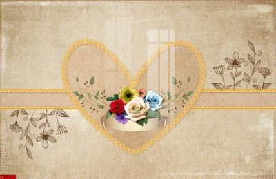 Hình ảnh file gốc in lụa File tranh hoa trang sức in tường 3d TS5658