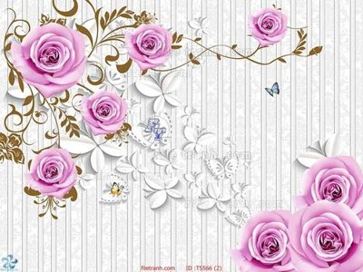 File tranh File hoa trang sức TS566 (ảnh gốc) in trần nhà