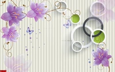 File in lụa File tranh hoa trang sức in tường 3d TS5697 (hoa văn) File tranh hoa trang sức in tường 3d TS5697