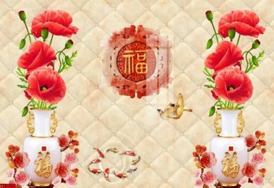 File gốc File tranh hoa trang sức in tường 3d TS5698 (trang trí) phòng ngủ