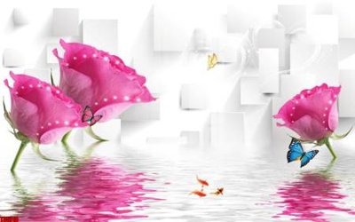 File tranh File tranh hoa trang sức in tường 3d TS5710 (bản gốc) trang trí văn phòng